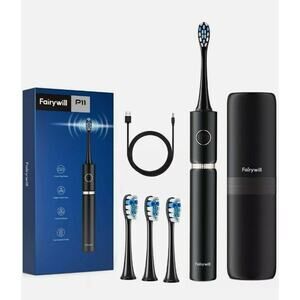 Fairywill P11 Electric Toothbrush Portable Toothbrush Rechargeable & Travel Case